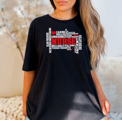 Nursing Shirt, Nurse Word Art Shirt, Stethoscope Shirt, Gift for Nurse, Best Nurse Tee, Essential Worker Shirt , Nurse Definition Tee, Nurse