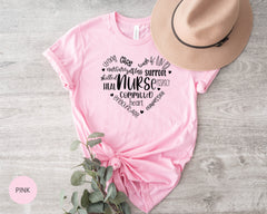 Nurse Heart Shirt, Nurse Shirt, Nurse Shirt Women, Nurse Gift Shirt, Nurse Tees, Nurse T-Shirts, Nurse Shirt Gift, Cute Nurse Typography Tee