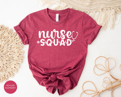 Nurse Squad Shirt, Nurse Group Shirt, Gift For Women, Nurse T-shirt, Nursing Grad, Essential Workers, Nurse tee, Nurse Heart Tee, Nurse Crew