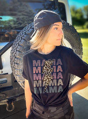 Retro Vintage Mama Shirt, Leopard Mama Tshirt, Cute Mom Shirts, Motherhood Shirt, Mother's Day Gift, Mother To Be Shirt, Cute Gift For Her