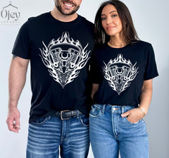 Knucklehead Engine Tshirt, Knucklehead Motorcycle Tshirt, Unisex Shirt for Motorcycle Riders, Engine Shirt, Gift for Mechanic, Motorcycle