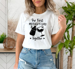 Our First Mother's Day Together Shirt, Mommy And Me Shirts, Gift For Mother, Baby Bodysuit, Mom And Baby Matching Outfit, Mother's Day Gift