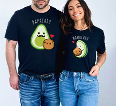 Mamacado Papacado Shirts, Funny Family Tshirt, Pregnancy Reveal Shirts, New Mom Shirt, Couple Matching Tees, New Dad Shirt, Expecting Gift