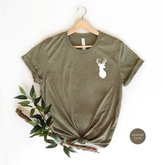 Deer Shirt, Hunting Pocket Tee, Deer Hunter Shirt, Hunting Shirt, Unisex Clothing, Camping Shirt, Deer Hunting T Shirts, Deer Lover Gifts