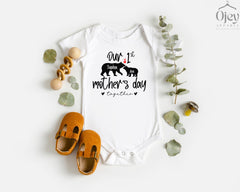 Our 1st Mother's Day Together Shirt, Matching Baby And Mom Outfit, Custom Baby Bodysuit, Personalized Mother's Day Shirt, Mother's Day Gift