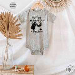 Our First Mother's Day Together Shirt, Mommy And Me Shirts, Gift For Mother, Baby Bodysuit, Mom And Baby Matching Outfit, Mother's Day Gift