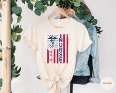 American Flag Nurse Shirt, ER Nurse T-Shirt, Paramedics Gift, Nurse Shirt With Flag, ICU Nurse Outfit, Registered Nurse Tee, Nurse Grad Gift