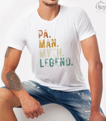 Pa Man Myth Legend Shirt, Father's Day Gift, Legend Dad Shirt, Papa Tshirt, Retro Dad Shirt, Mens Clothing, Father Birthday, Grandpa Gift