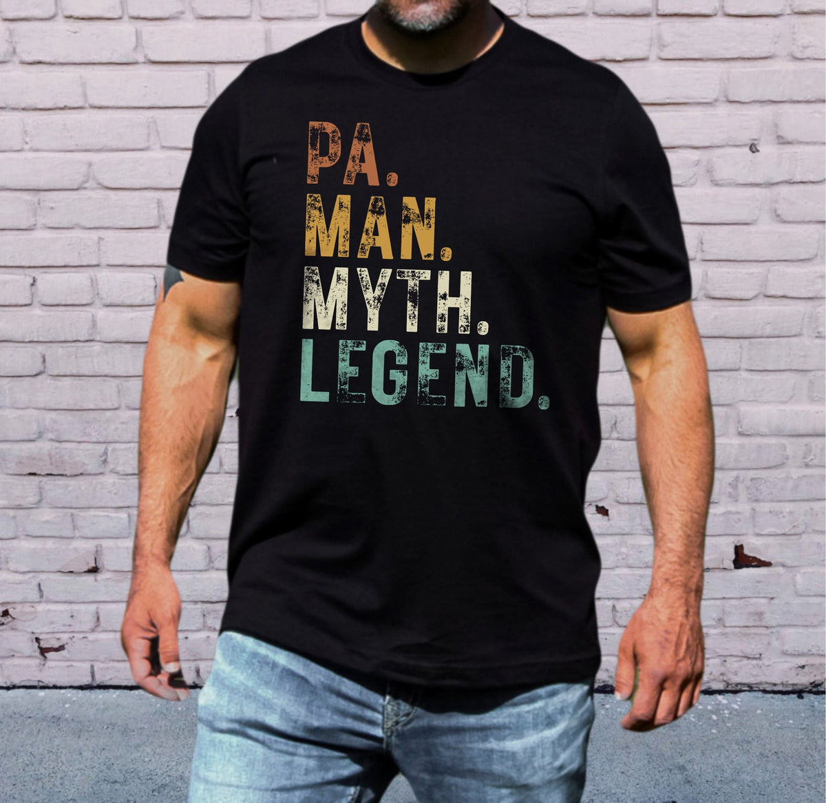 Pa Man Myth Legend Shirt, Father's Day Gift, Legend Dad Shirt, Papa Tshirt, Retro Dad Shirt, Mens Clothing, Father Birthday, Grandpa Gift