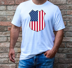 Police Badge American Flag Shirt, American Police Flag Shirt, Law Enforcement Shirts, Police Officer Gift, 4th of July Gift for Loved Ones