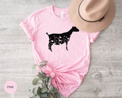 Farm Girl Shirt, Goat Girl Shirt, Easily Distracted by Goats, Floral Goat Shirts, Goat Lover Shirt, Goat Shirts Gift, Cute Goat Shirt