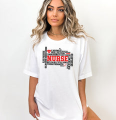 Nursing Shirt, Nurse Word Art Shirt, Stethoscope Shirt, Gift for Nurse, Best Nurse Tee, Essential Worker Shirt , Nurse Definition Tee, Nurse