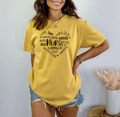 Nurse Heart Shirt, Nurse Shirt, Nurse Shirt Women, Nurse Gift Shirt, Nurse Tees, Nurse T-Shirts, Nurse Shirt Gift, Cute Nurse Typography Tee
