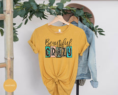 Beautiful Crazy Shirt, Country Lover Shirt, Country Girl Shirt, Country Life Shirts, Country Music Shirts, Western Shirts for Women