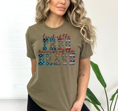 4th of July Land of The Free Because Of The Brave T Shirt, Independence Day Gift Shirt, America Land Of The Free Shirt, Patriotic Gift Shirt