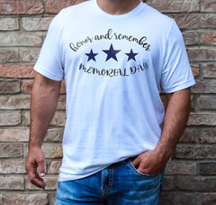 Remember and Honor Memorial Day Shirt for Adults and Kids, Memorial Day Honor and Remember 3 Stars Shirt, Independence Day Memorial Day Gift
