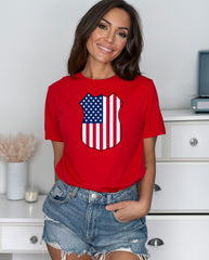 Police Badge American Flag Shirt, American Police Flag Shirt, Law Enforcement Shirts, Police Officer Gift, 4th of July Gift for Loved Ones