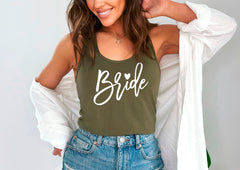 Bride Tank Top, Bachelorette Racerback, Team Bride Tank Top, Bride T-Shirt, Bachelorette Shirt, Gift For Bride, Bachelorette Party Outfit