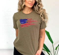Distressed American Flag Shirt, US Flag, American Flag Shirt Gift for Patriots, Stars and Stripes US Flag, Retro American Flag Gift Shirt