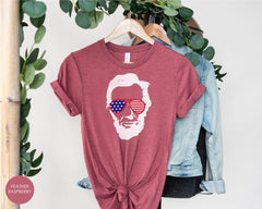 Abraham Lincoln Shades of America, Abraham Lincoln Shirt, American Flag Shades, Funny Abraham Lincoln Presidential Gift, Gift for History