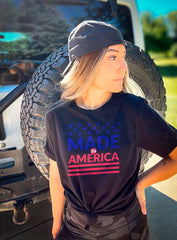 Made in America Stars & Stripes 4th of July Shirt, Red White and Blue Flag Shirt, Stars and Stripes Made in America, Made in USA Shirt