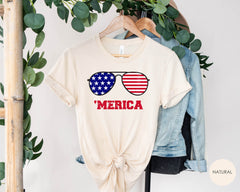 Merica Shirt, 4th of July Shirt, 4th of July, Merica Glasses Shirt, Merica Unisex Shirt, Merica Women Shirt, 4th of July Glasses Gift Shirt