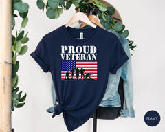 Proud Veteran US Flag Shirt, Independence Day Gift, 4th of July Men Shirt, 4th of July Women's Shirt, US Army Shirt, Patriotic Shirts Gift