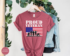 Proud Veteran US Flag Shirt, Independence Day Gift, 4th of July Men Shirt, 4th of July Women's Shirt, US Army Shirt, Patriotic Shirts Gift
