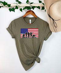 US Army Flag Shirt, US Army Shirt with Stars and Stripes, 4th of July Shirts, Military Shirt, Veteran Shirt, Patriotic Shirt, Army Family