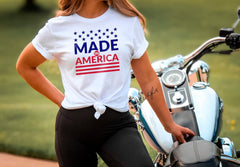 Made in America Stars & Stripes 4th of July Shirt, Red White and Blue Flag Shirt, Stars and Stripes Made in America, Made in USA Shirt
