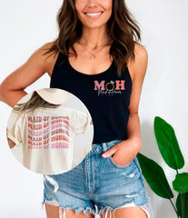 Retro Maid Of Honor Shirt, Bridal Party Tank Tops, Bridesmaid Gifts, Bachelorette Party, Maid Of Honor Proposal, Moh Shirt, Wedding Gifts