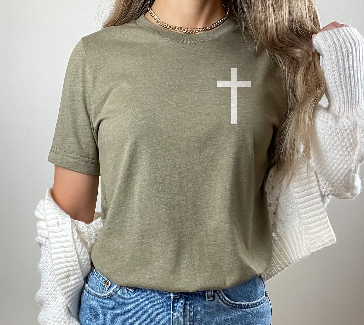 Pocket Cross Shirt for Gift, Unisex Crewneck Religious Shirt, Cross Shirt, Church Gift, Faith Tee, God is Greater than Highs and Lows Shirts