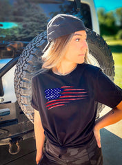 Distressed American Flag Shirt, US Flag, American Flag Shirt Gift for Patriots, Stars and Stripes US Flag, Retro American Flag Gift Shirt