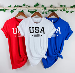 USA Matching Family Shirts, Distressed USA Flag Shirts, Independence Day Shirt,American Flag Tee, Declaration of Independence USA Flag Shirt