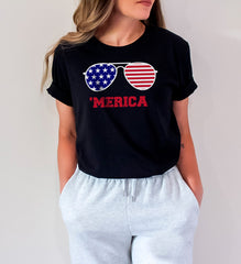 Merica Shirt, 4th of July Shirt, 4th of July, Merica Glasses Shirt, Merica Unisex Shirt, Merica Women Shirt, 4th of July Glasses Gift Shirt