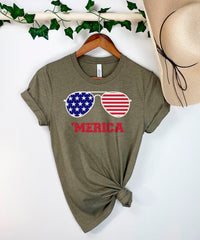Merica Shirt, 4th of July Shirt, 4th of July, Merica Glasses Shirt, Merica Unisex Shirt, Merica Women Shirt, 4th of July Glasses Gift Shirt