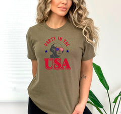 George Washington Party in the USA Shirt, Funny USA Shirt, George Washington Shades with American Flag Shirt Gift for Independence Day