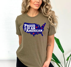 Proud to be an American Independence Day Shirt, 4th of July Shirts, Patriotic Shirt, American Shirt, Proud American Red White and Blue Shirt