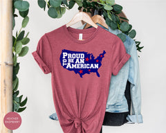 Proud to be an American Independence Day Shirt, 4th of July Shirts, Patriotic Shirt, American Shirt, Proud American Red White and Blue Shirt