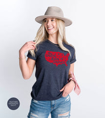 The United States of America Shirt, Land of the Free, Patriotic Shirt, USA Map T Shirt, Red United States of America Map T Shirt, 4th f July