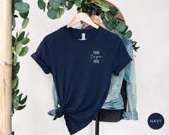 Personalized Pocket & Back Logo Shirt for Companies, Teams, Parties, Schools, Custom Design Logo Shirt, Coffee Shop, Restaurant, Barber Tees