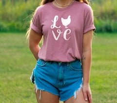 Chicken Love Shirt, Chicken Shirt, Farmer Shirt, Farmer Girl Tee, Farmer Love Shirt, Farming Gift, Gift for Farmer