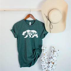 Bear Mountain Shirt, Camping Bear Shirt, Nature Bear Shirt, Nature Lover Shirt, Bear Hiking Shirt, Bear Women Shirt, Bear Shirt Gift