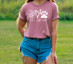 Dog Paw Shirt, Dog Moms TShirt, Fur Mama Shirt, Peace Love Dogs Shirt, Cute Dog Shirt, Dog Love Shirt, Dog Shirt Gift, custom dog shirt ,tee