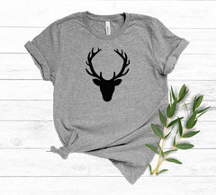 Deer Head Shirt, Deer Shirts For Men, Christmas Deer Shirt,  Family Deer Tee, Christmas Deer Gift Shirt, Camping Shirt, Deer Christmas Shirt