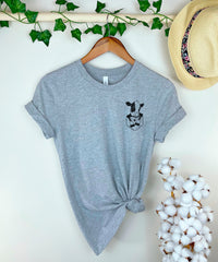 Cow Shirt, Cow Pocket T Shirt, Cow Tee Shirt,  Cute Cow Shirt, Mom Dad Cow Shirt,  Farm Cow Shirt, Cow Lover, Cute Cow Shirt, Custom Cow Tee