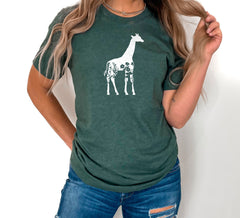 Giraffe Shirt, Floral Giraffe Shirt, Cute Giraffe Shirt, Giraffe Zoo Shirt, Giraffe Lover Shirt, Zoo Crew Shirt, Giraffe Women Shirt