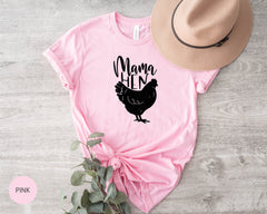 Mama Hen Shirt, Hen T-Shirt, Chicken T-Shirt, Farmer Girl Tee, Chicken Mama Shirt, Gif for Farmer, Farming T-Shirt
