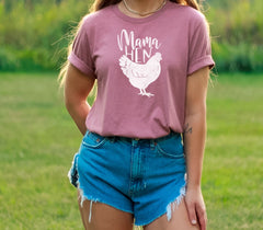 Mama Hen Shirt, Hen T-Shirt, Chicken T-Shirt, Farmer Girl Tee, Chicken Mama Shirt, Gif for Farmer, Farming T-Shirt