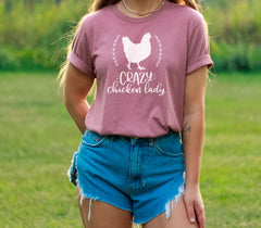 Crazy Chicken Lady Shirt, Chicken Lover Shirt, Chicken Mom Shirt, Farmer Shirt, Chicken Farmer Shirt, Chicken Lover Gifts